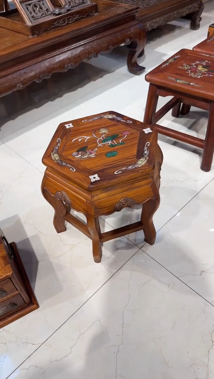 【闪购商品】木木艺鸳鸯戏水六角凳368.88