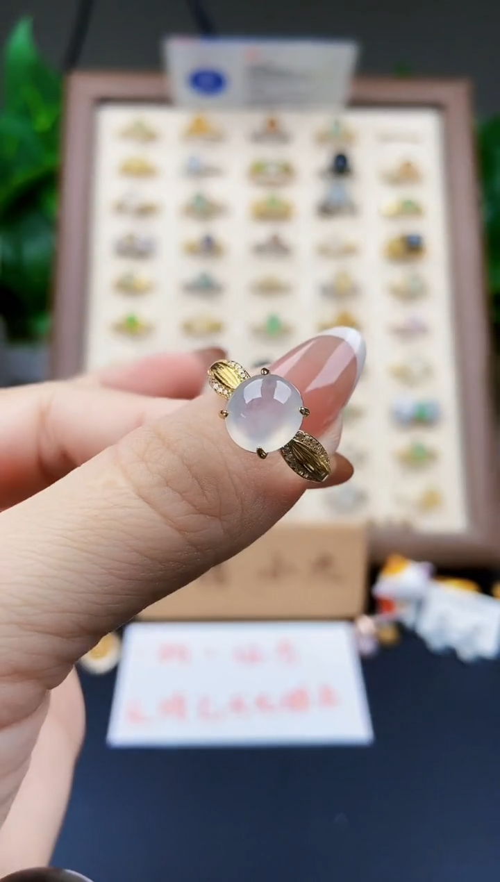 银S925镶嵌戒指翡翠12