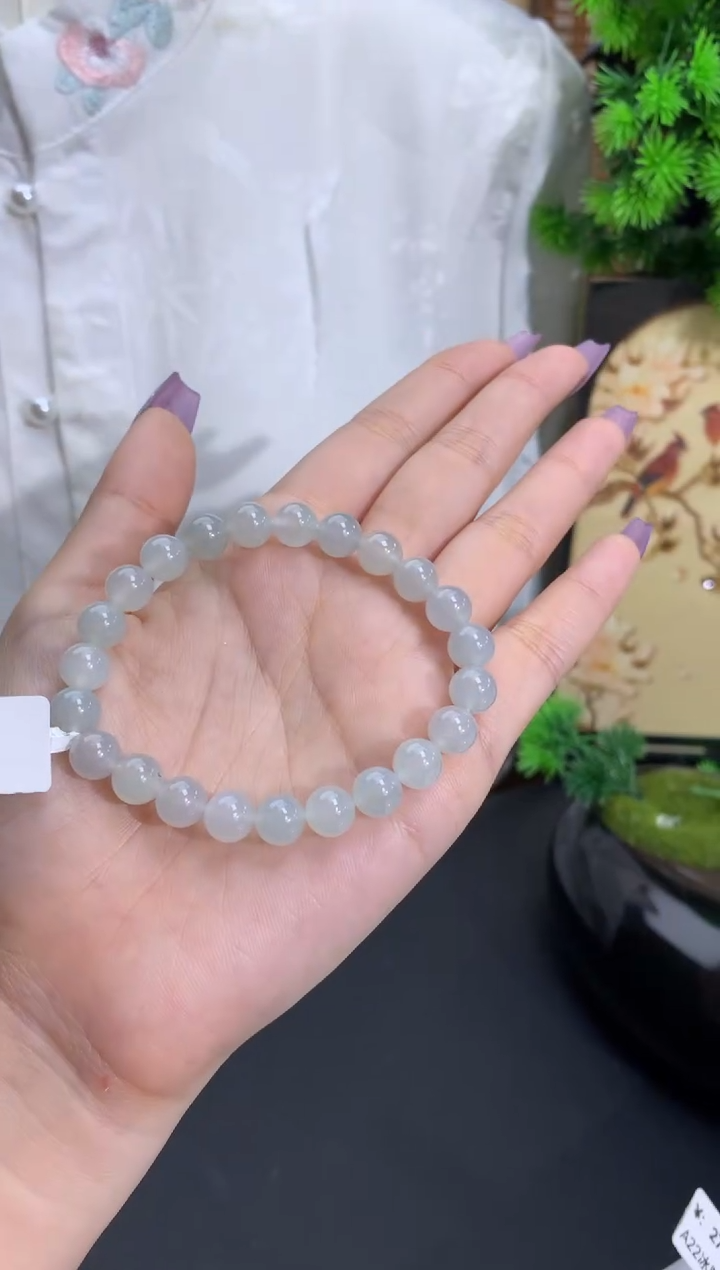 【闪购商品】翡翠手链未镶嵌卡8mm