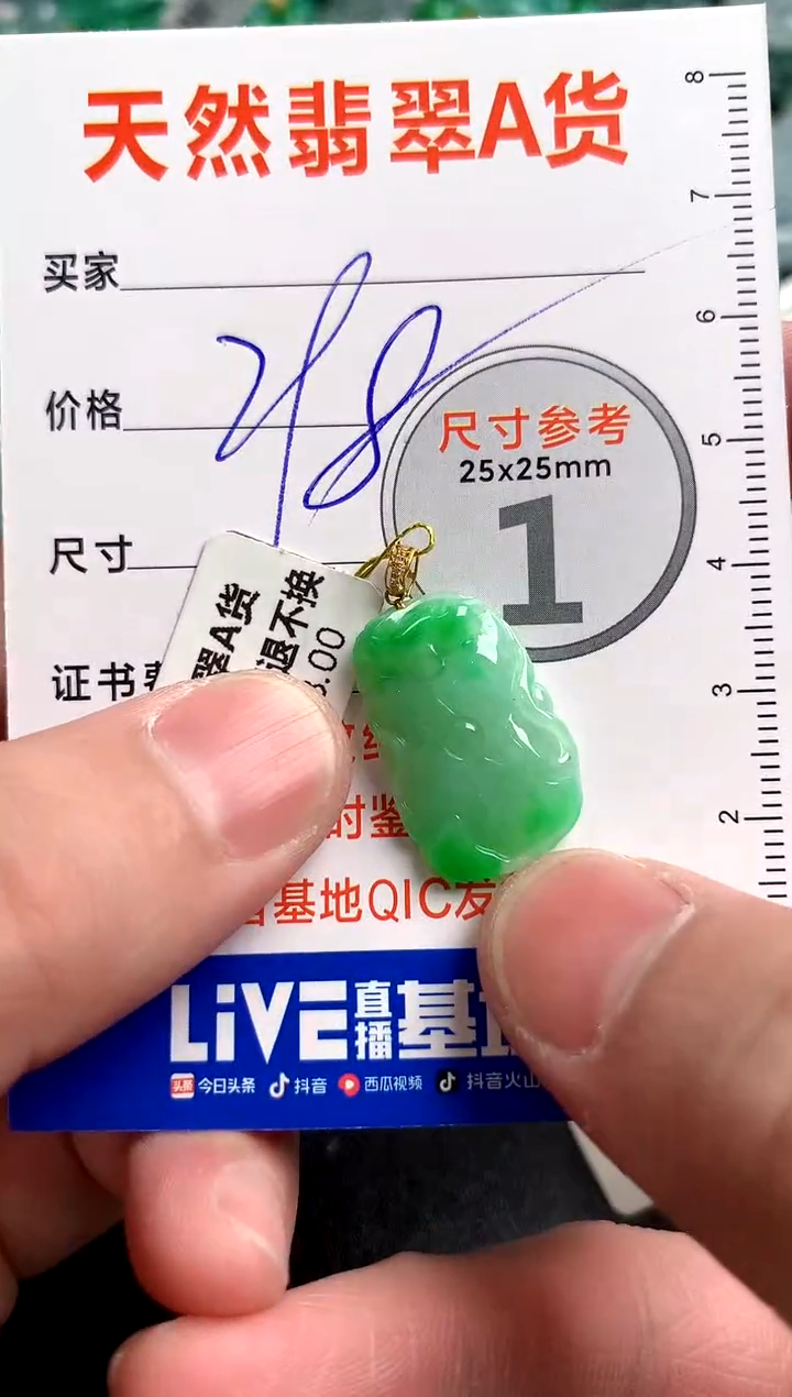 【闪购商品】翡翠颈饰18K金镶嵌1051053815