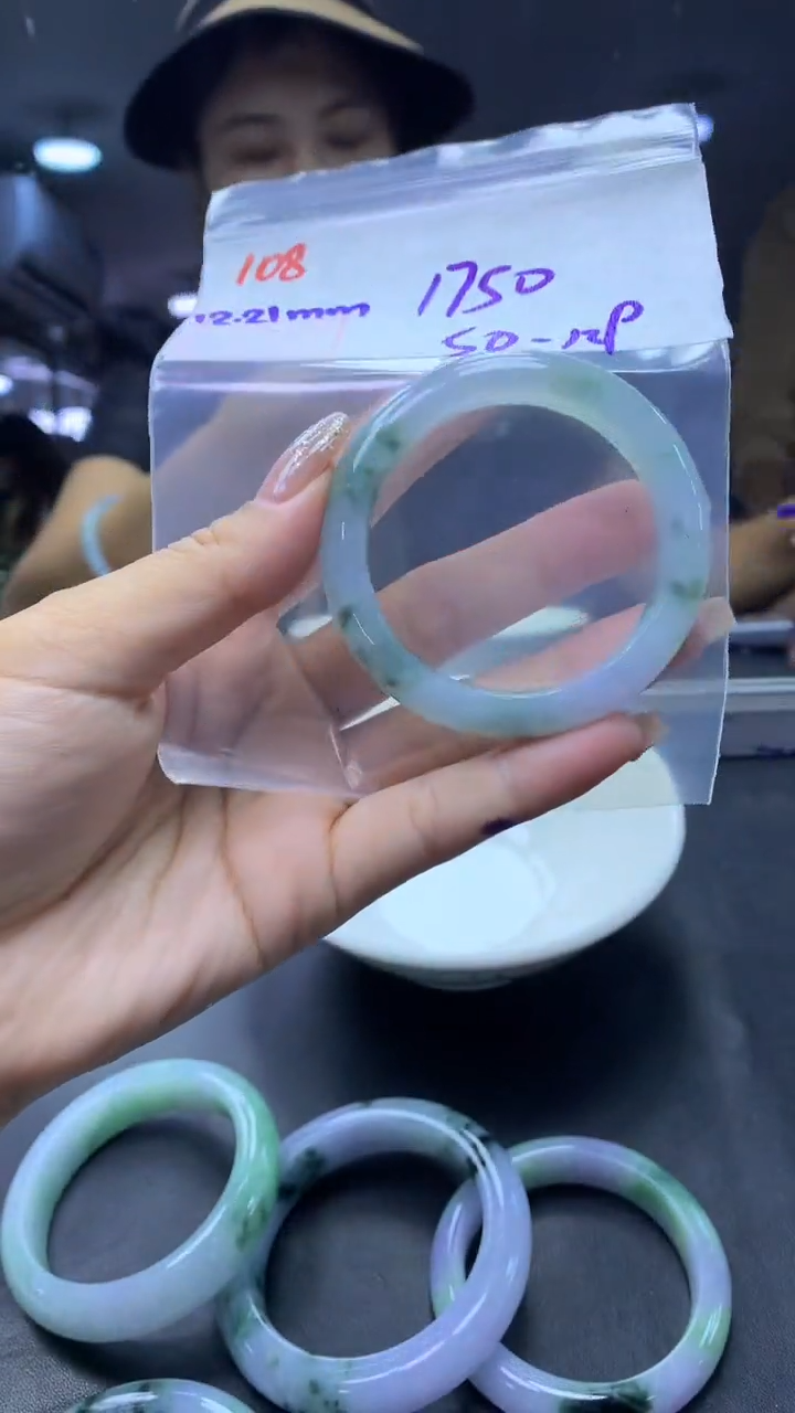 未镶嵌定制翡翠108手镯50+1750元+拍一发一