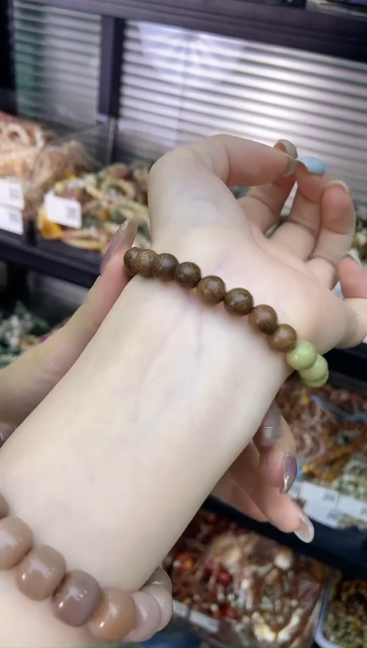 非金属木质金丝檀木玉环牛油果单圈 D-004-60