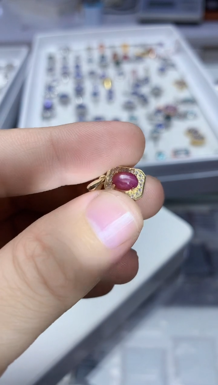 【闪购商品】红宝石吊坠(不含链)银S925镶嵌...........