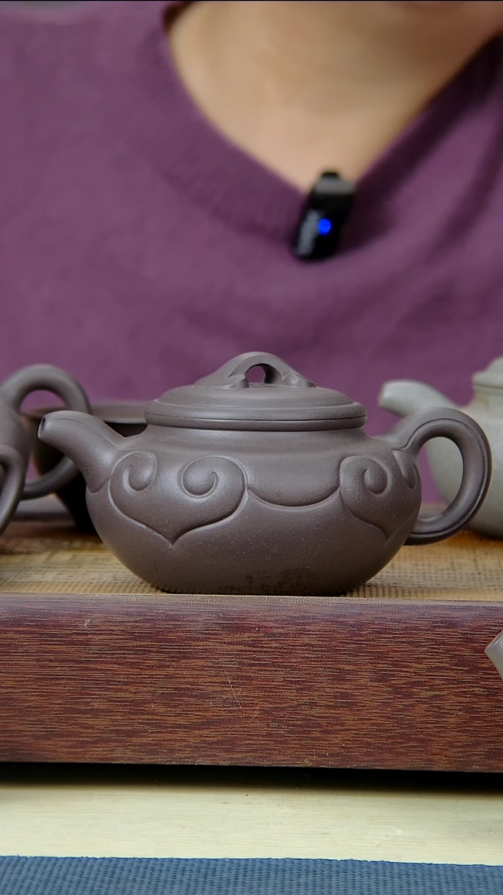 清灰紫如意仿古纯原矿