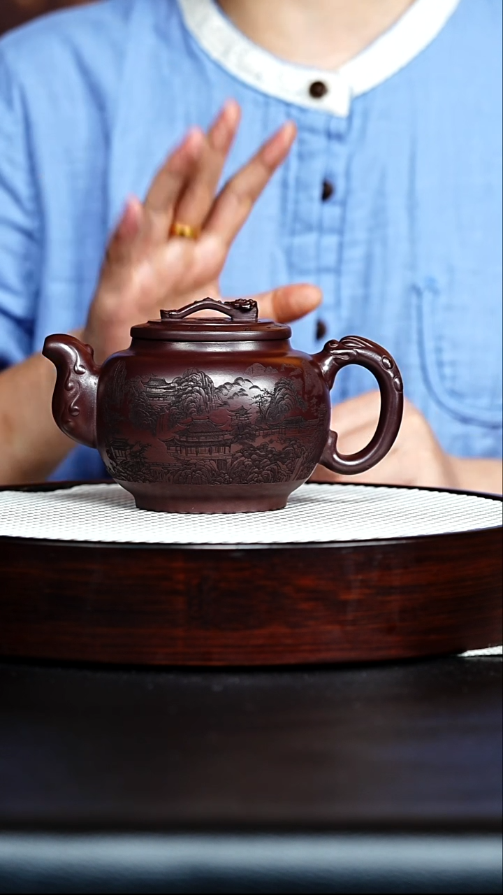 茶壶紫砂如意壶  