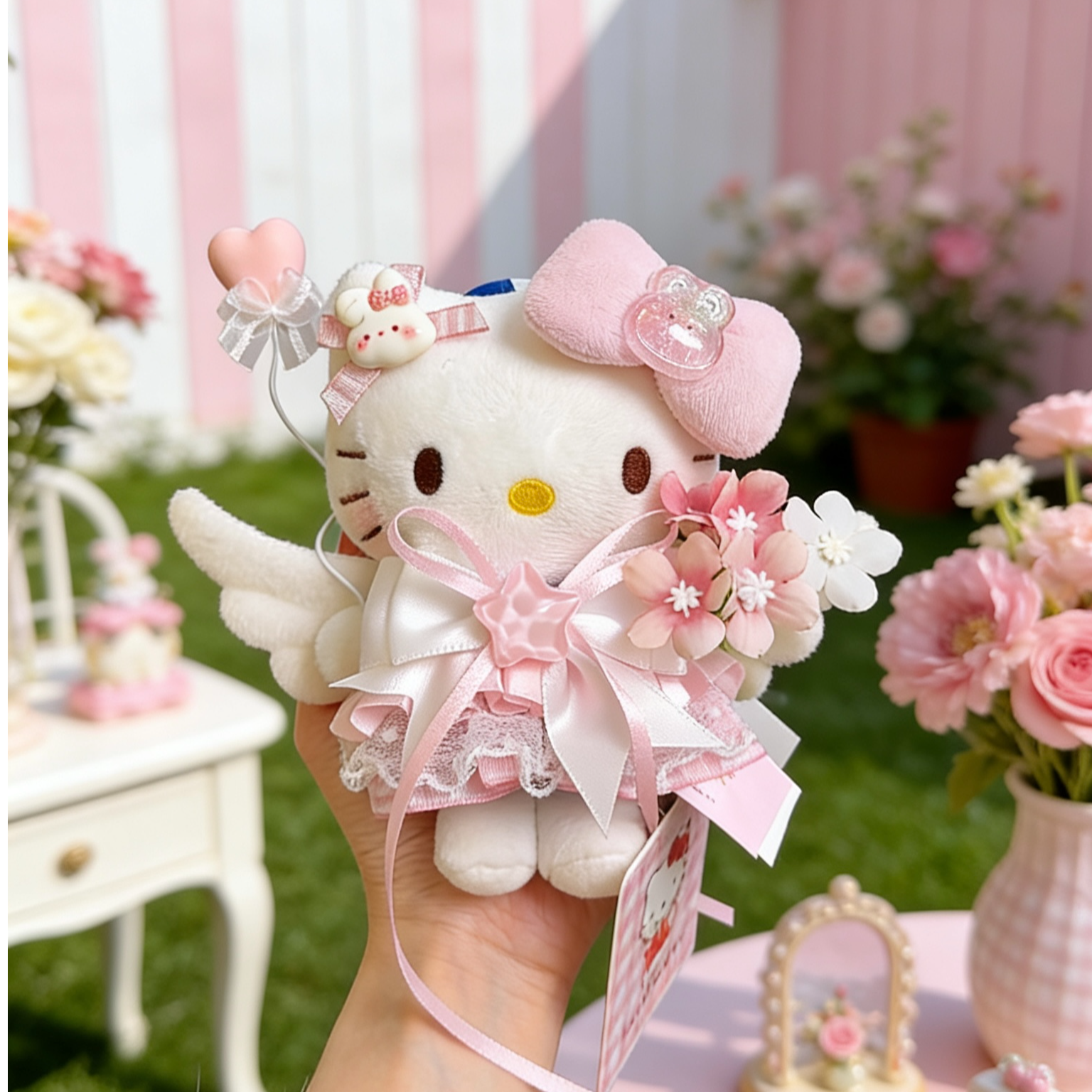 正版HelloKitty甜心天使kt包包挂件三丽鸥玩偶送人生日礼物女