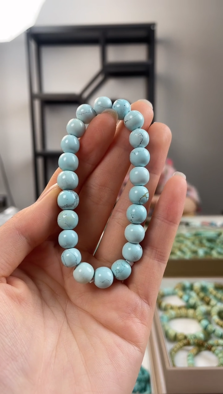 【闪购商品】绿松石珠宝奇石未镶嵌9.1+mm