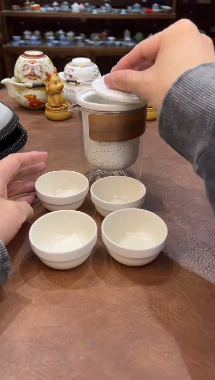 真的很便宜会开片的旅行茶具