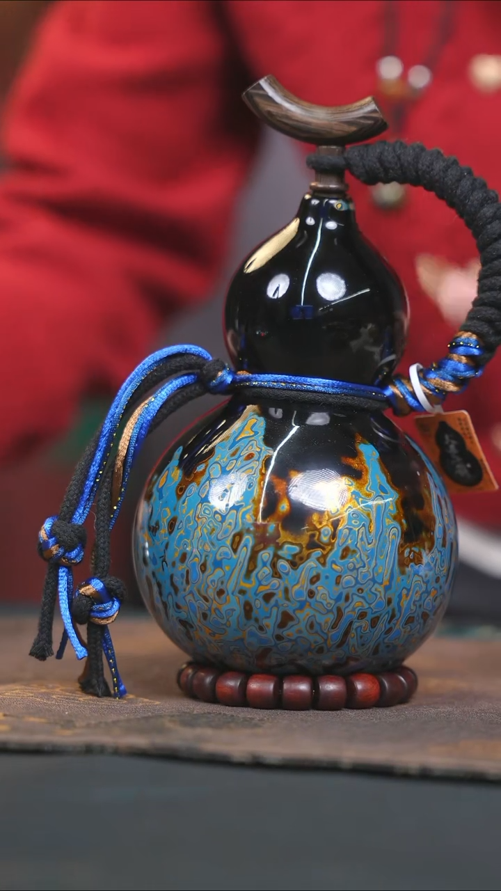 【闪购商品】WO126漆艺酒葫芦不包手串及旋转底座