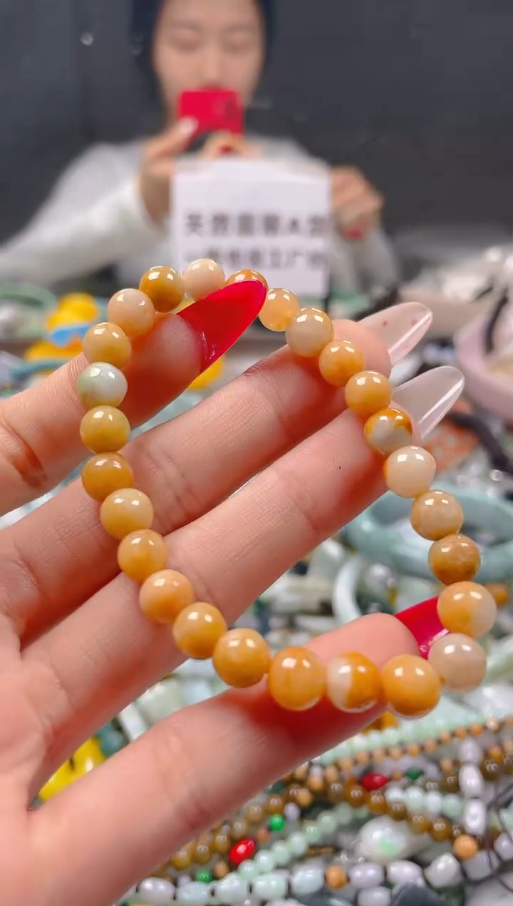 【闪购商品】翡翠颈饰未镶嵌6MM/H/翡翠A货一图一物