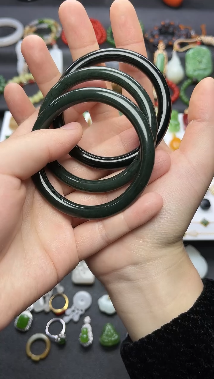 未镶嵌手镯和田玉52-62圈口多样性拍一发一06