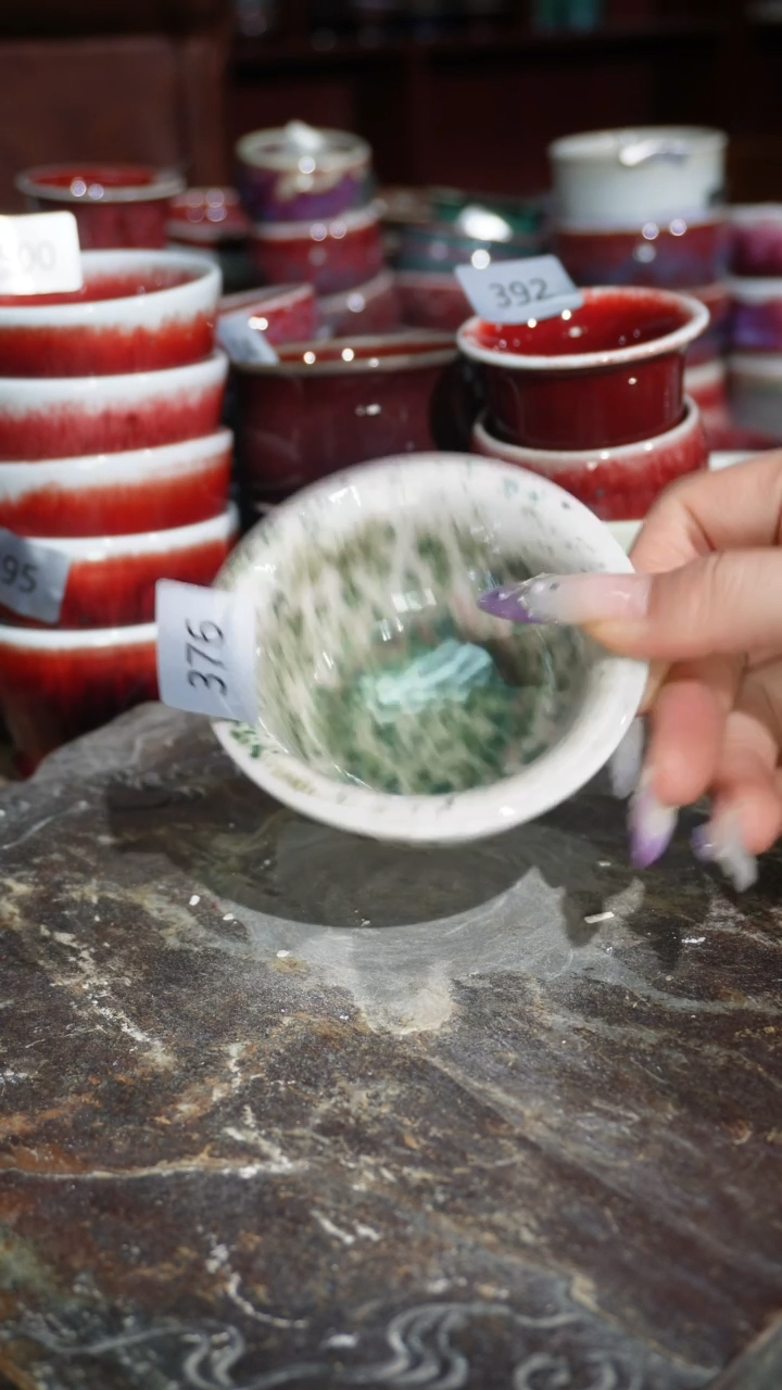 摆件陶精品窑变钧瓷茶器
