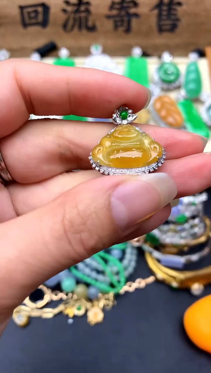 【闪购商品】翡翠颈饰18K金镶嵌233-中国好珍宝