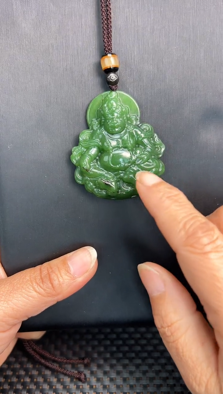 【闪购商品】和田玉颈饰未镶嵌黄财神吊坠