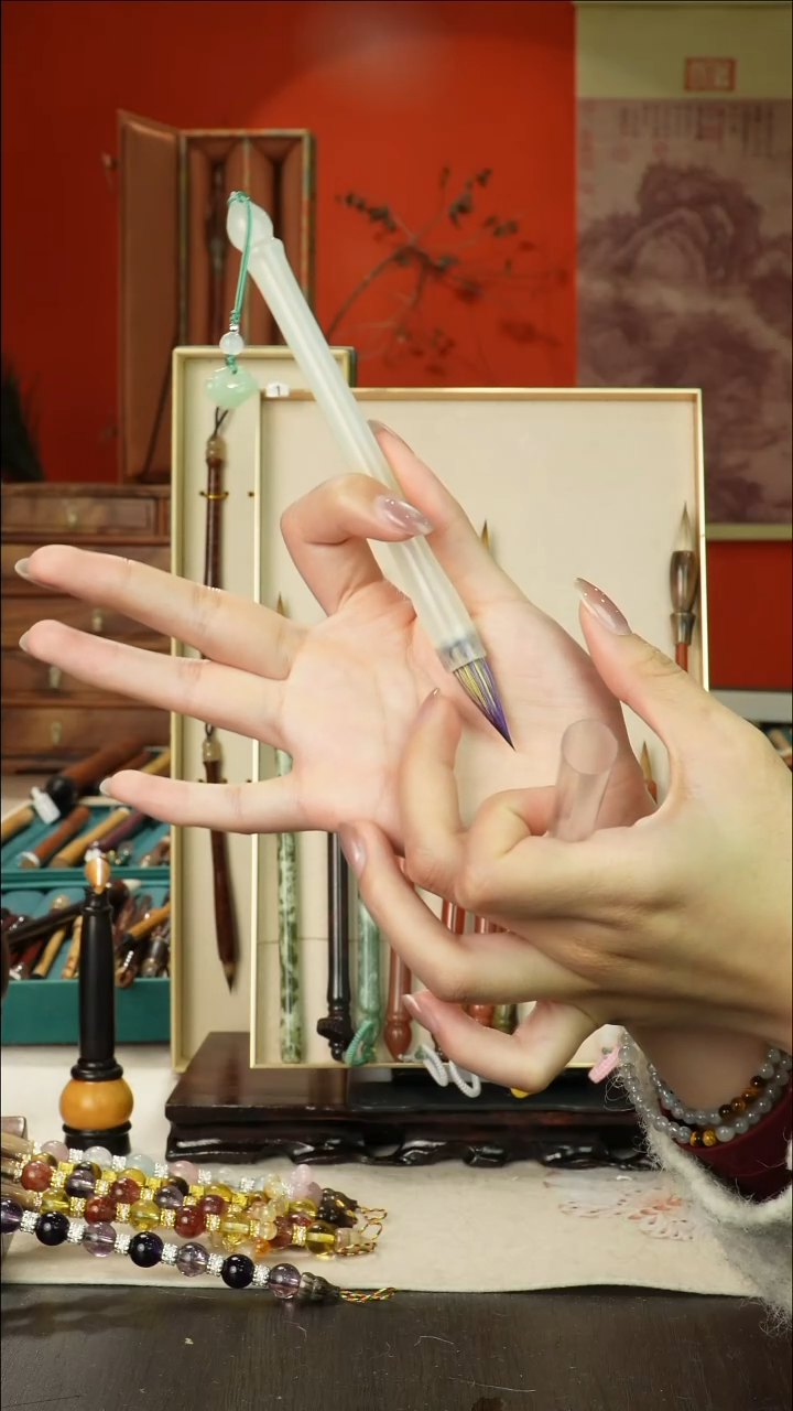 452号闪孤品高货毛笔链接 清水试笔 蘸墨不退