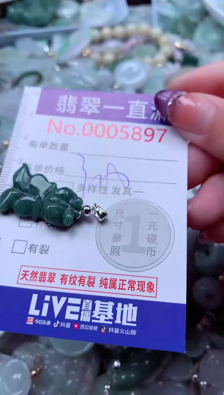 翡翠未镶嵌吊坠(不含链)5897