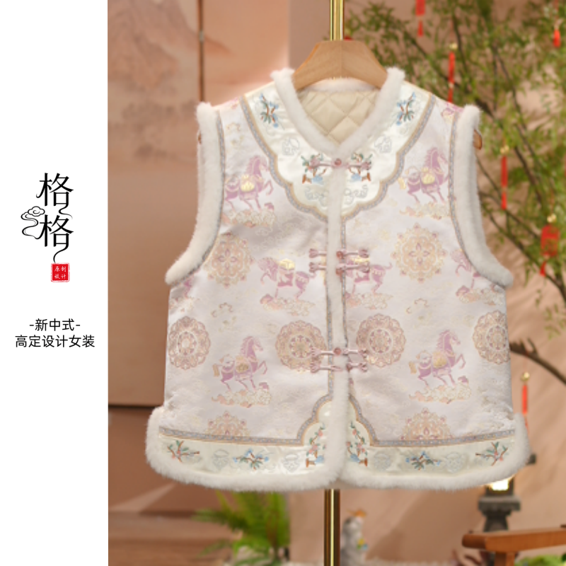 《 玄驹-棉马夹》2025年秋冬新款提花加厚高级感国风休闲气质减龄