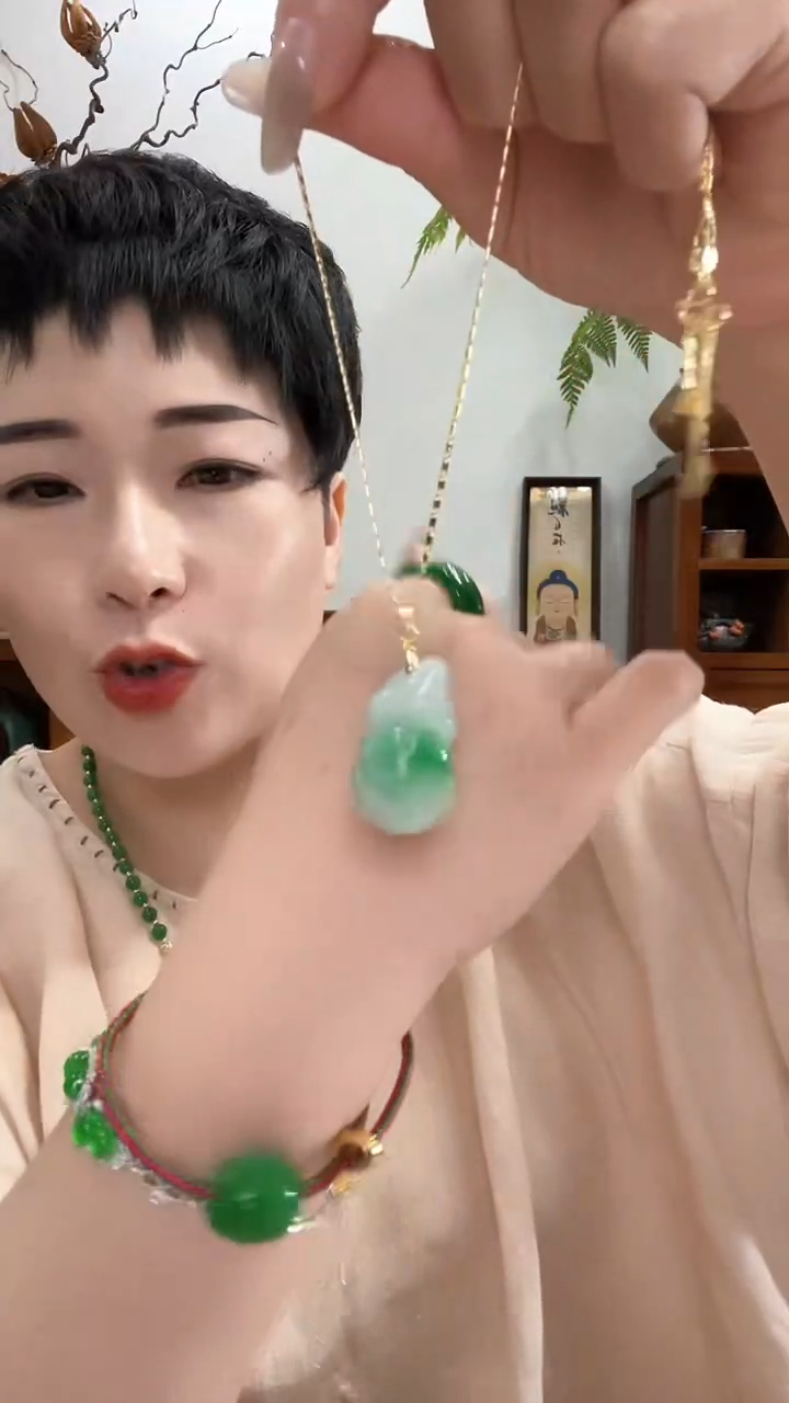 翡翠未镶嵌颈饰223