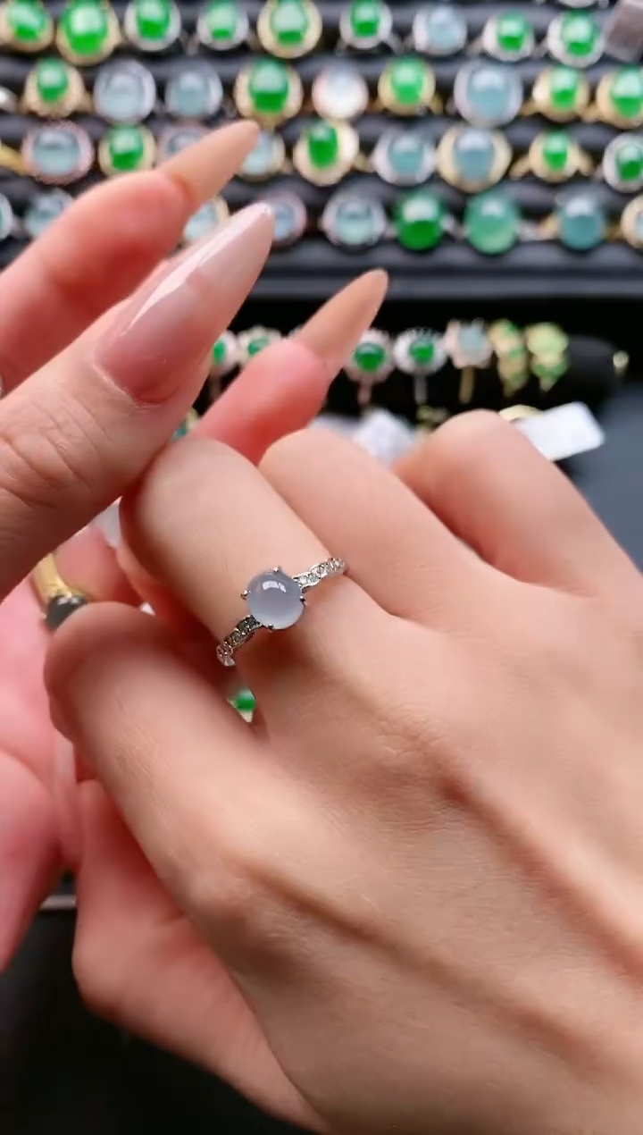 【闪购商品】翡翠戒指银S925镶嵌111111