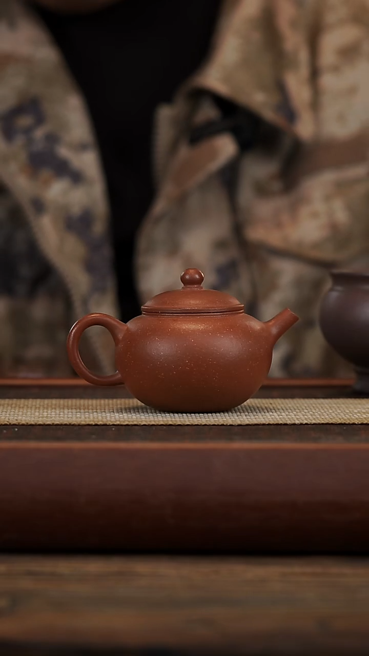 茶壶紫砂微瑕170毫升红降坡圆珠