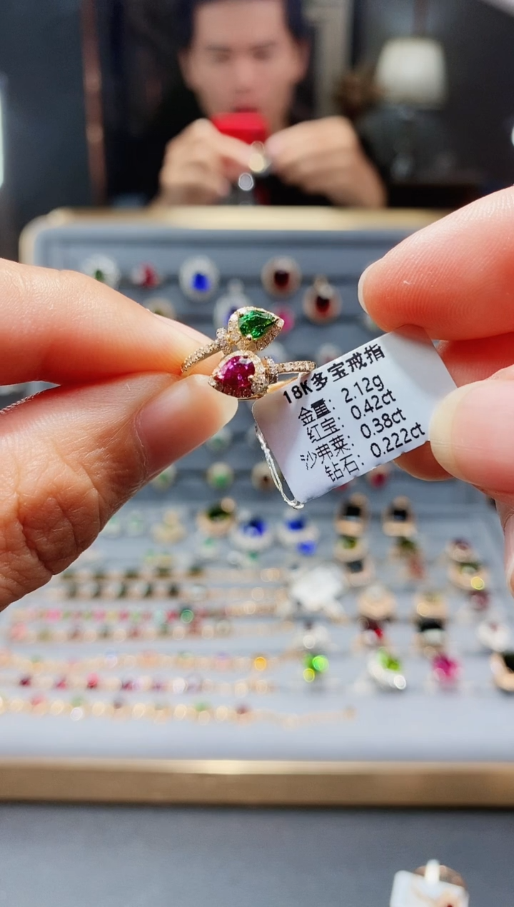 【闪购商品】红宝石戒指18K金镶嵌0.42.