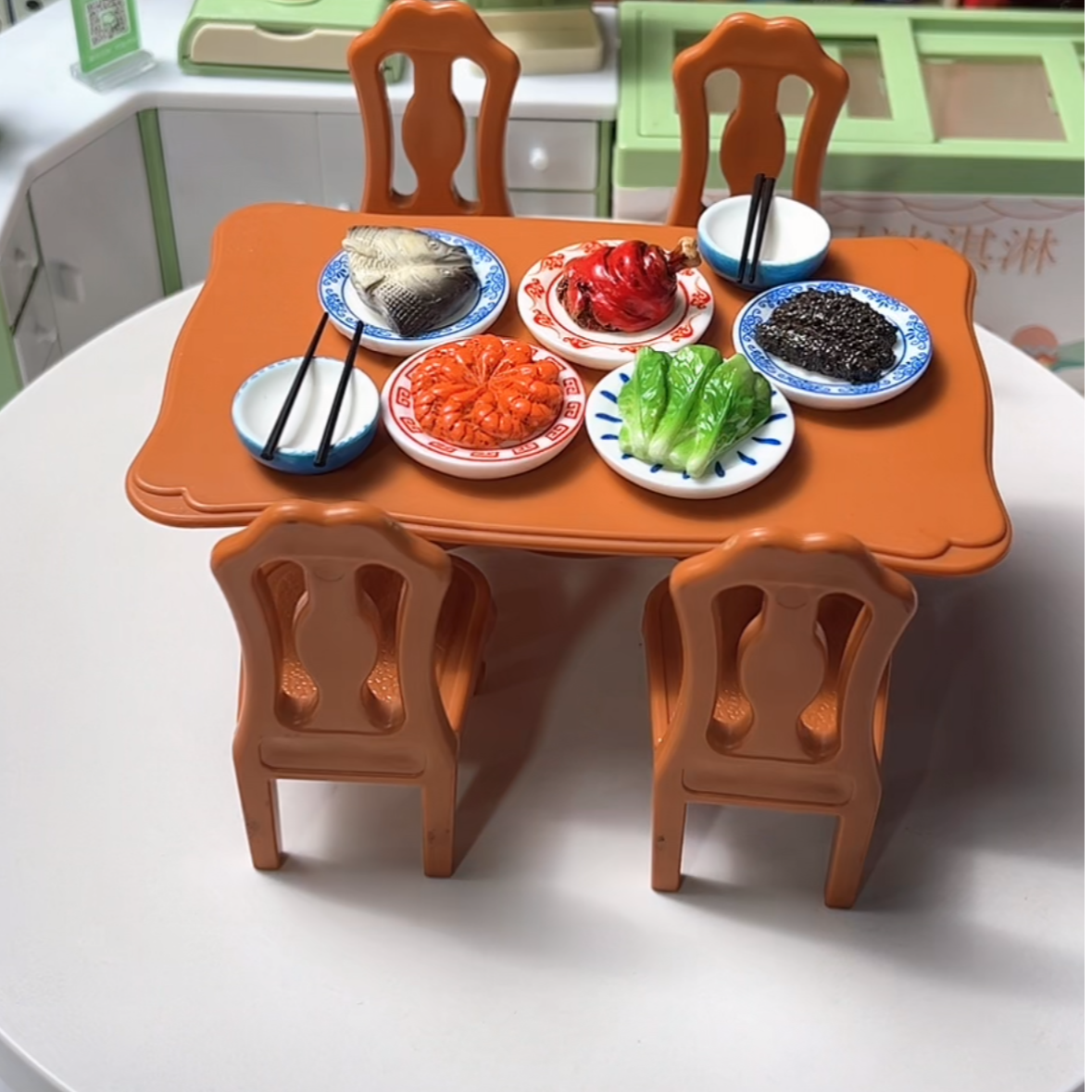 【餐桌】微缩餐桌食玩过家家创意可爱家居摆件