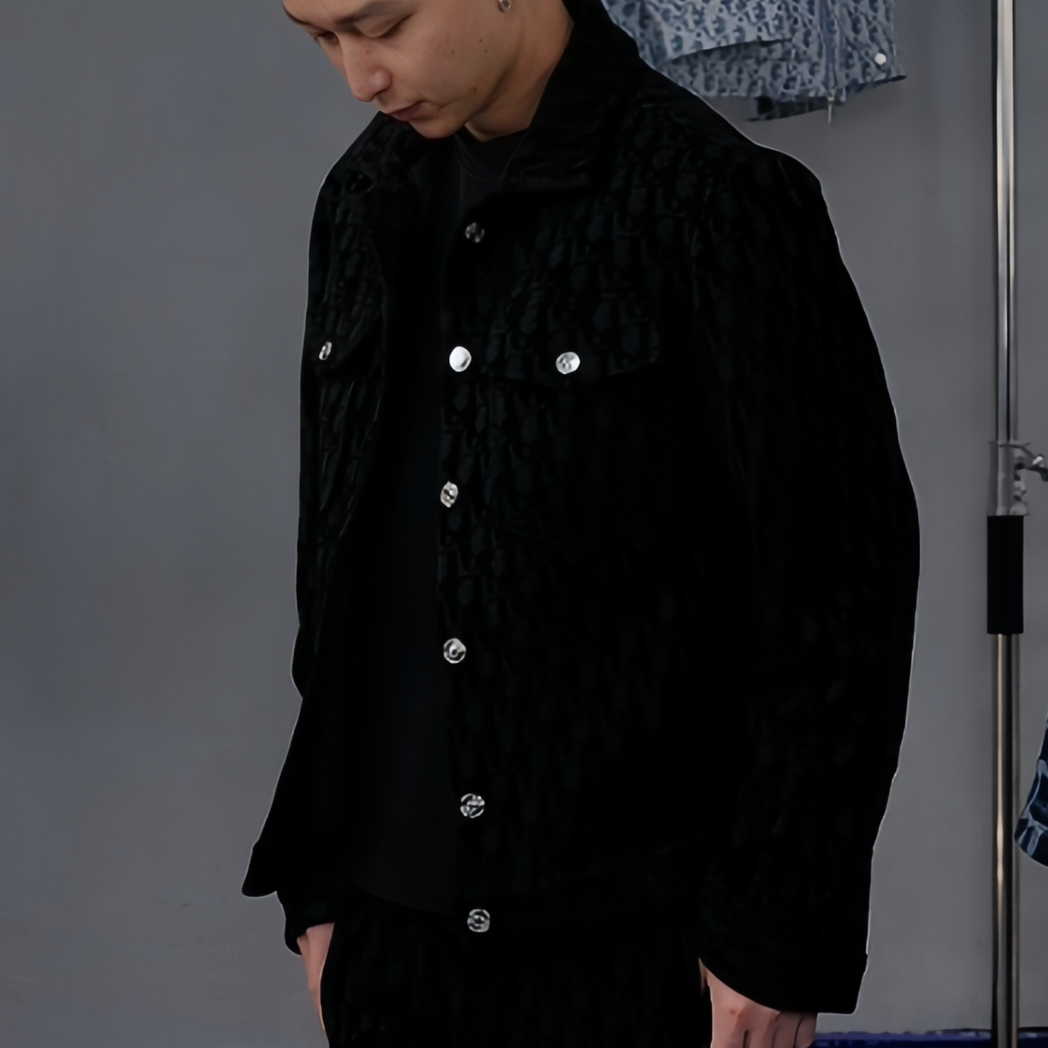 【西西】高奢老花植绒棉服男女冬季保暖舒适宽松运动休闲D19008