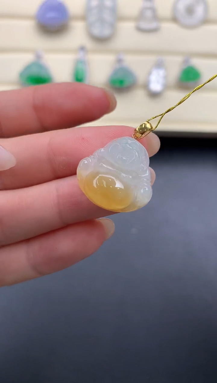 【闪购商品】翡翠颈饰18K金镶嵌69     