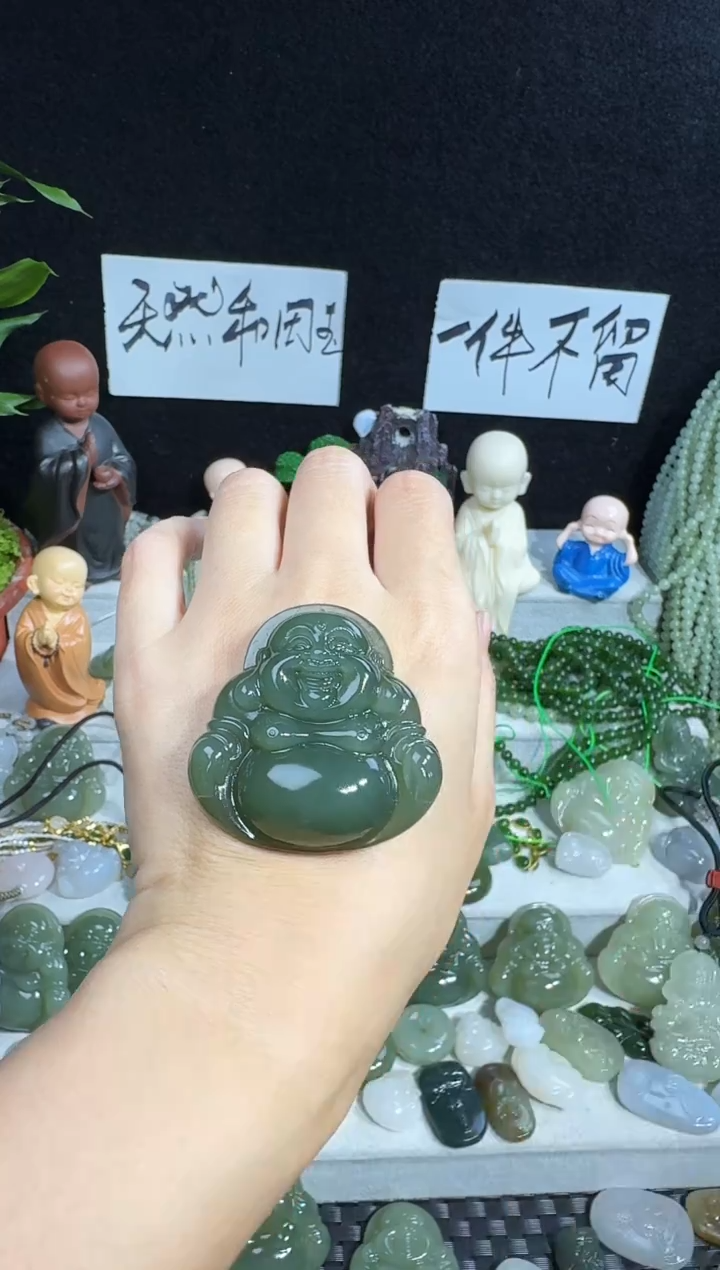 颈饰未镶嵌和田玉A*49佛公