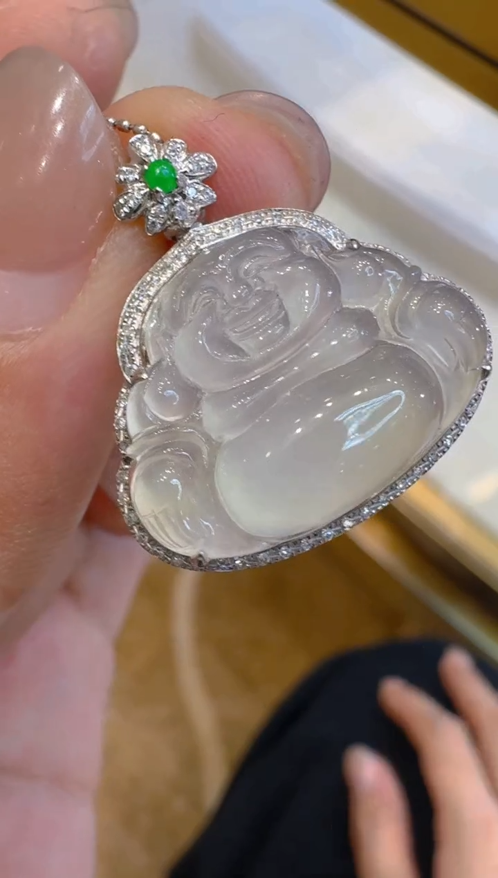 吊坠(不含链)18K金镶嵌翡翠多样性团购发一件