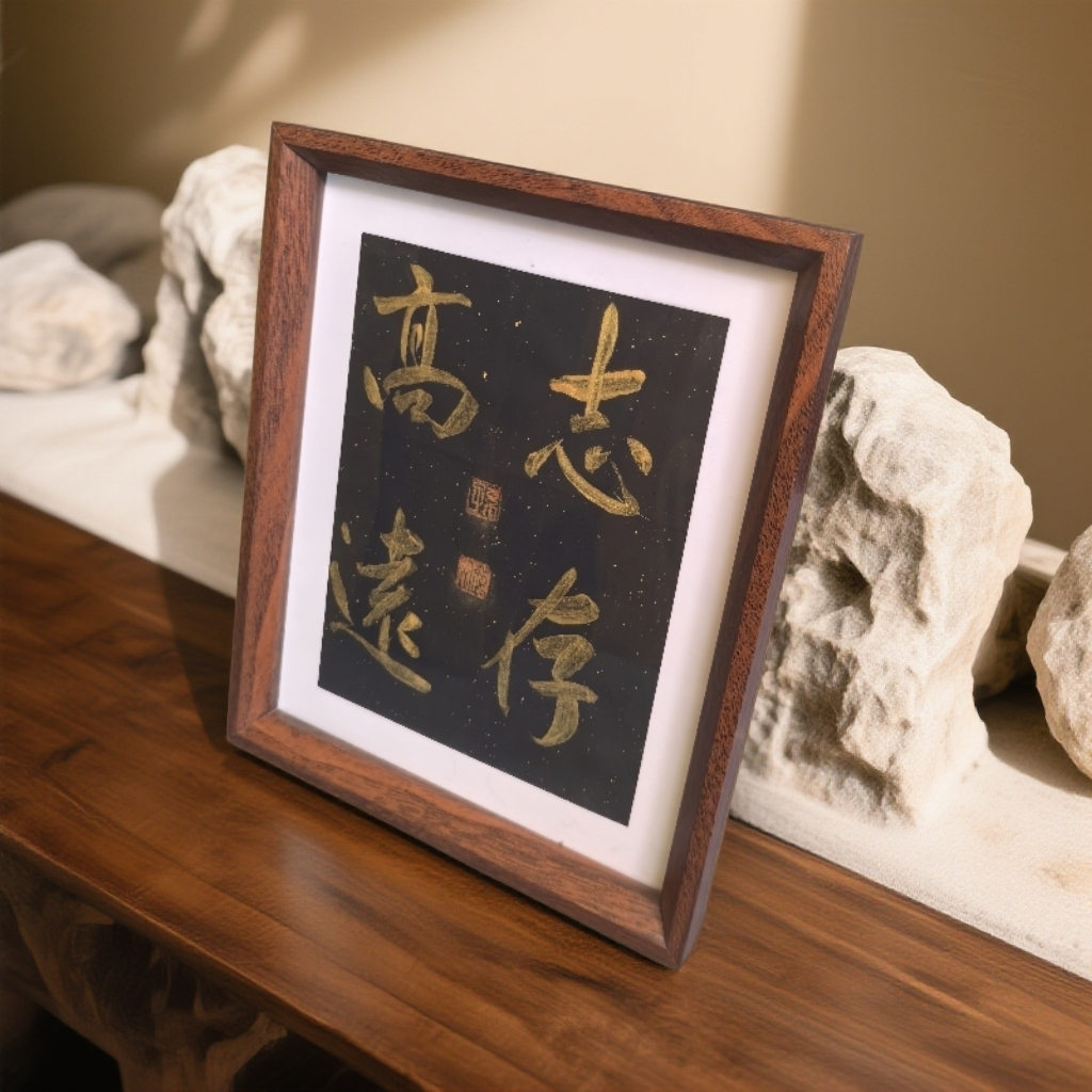 《志存高远》横幅 手写手绘书法摆件