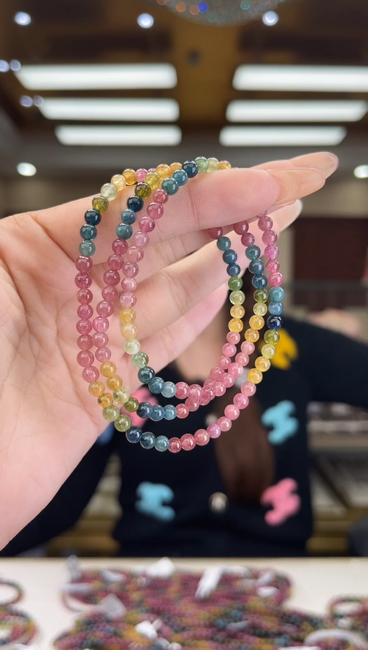 【闪购商品】碧玺/未镶嵌4mm+碧玺多圈多样性发货42