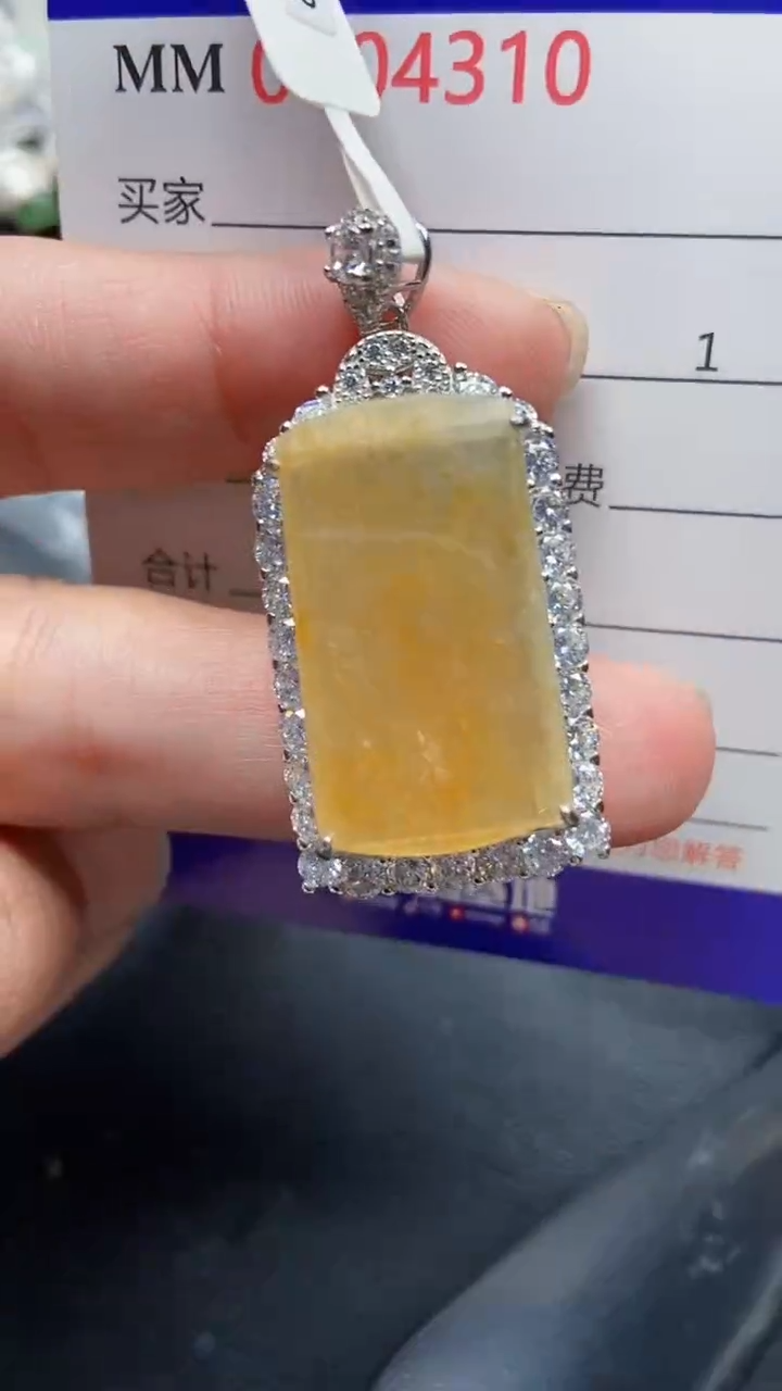 颈饰银S925镶嵌翡翠4310