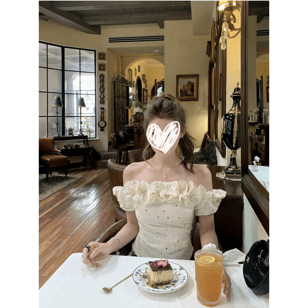 格纹一字肩衬衫女夏季时尚新款气质收腰打揽上衣21758#