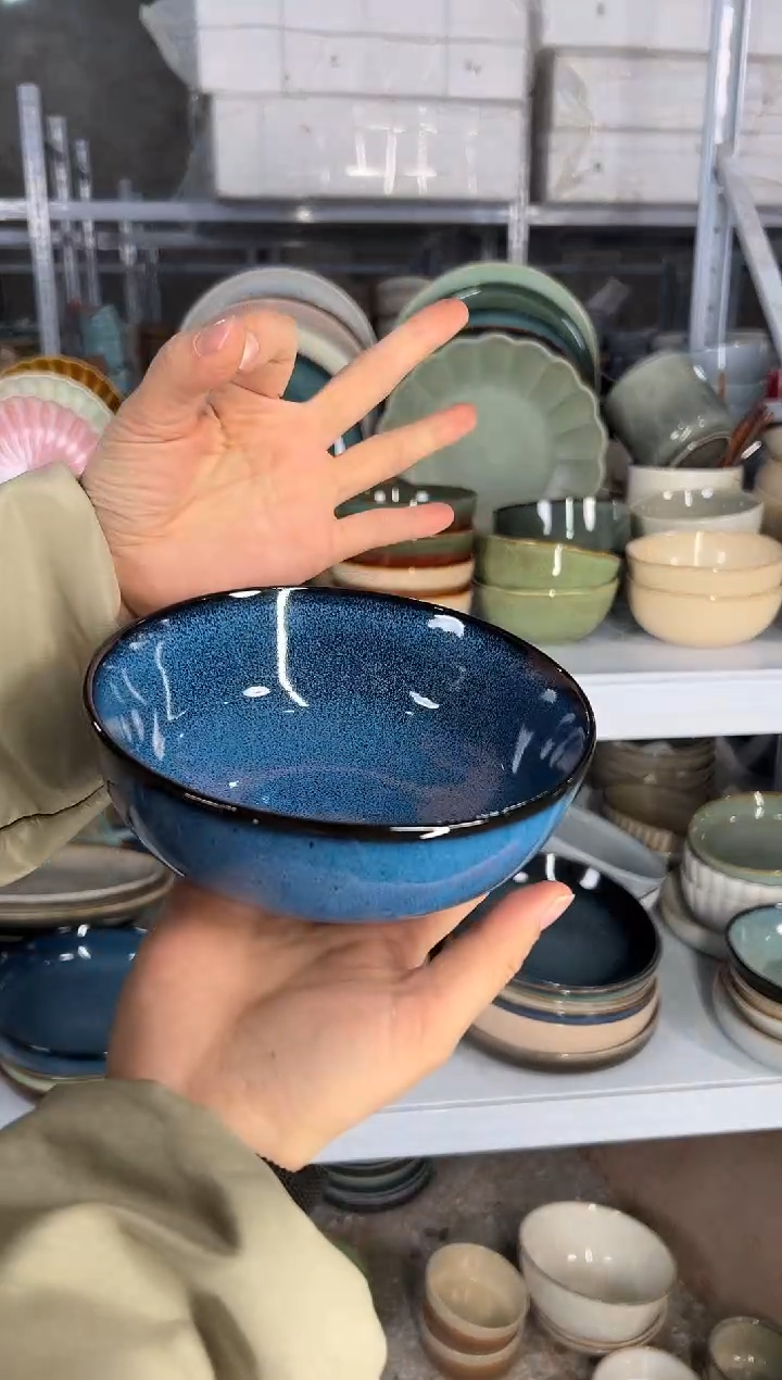 陶瓷外贸尾货瑕疵满20包邮X3米饭碗J2B