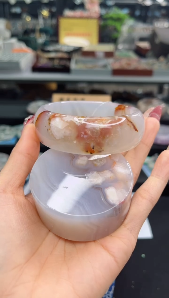 【闪购商品】石英质玉手镯未镶嵌60圈口（赠品镯心）3540343
