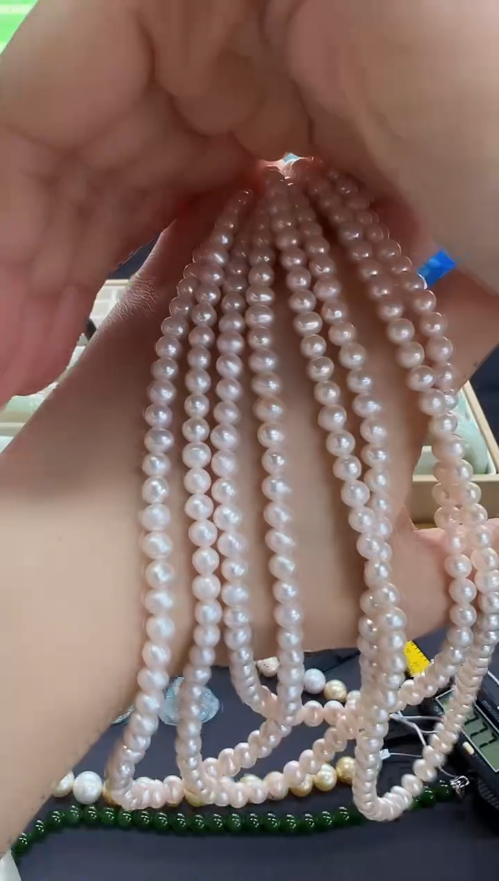 【闪购商品】淡水珍珠颈饰银S925镶嵌v0483