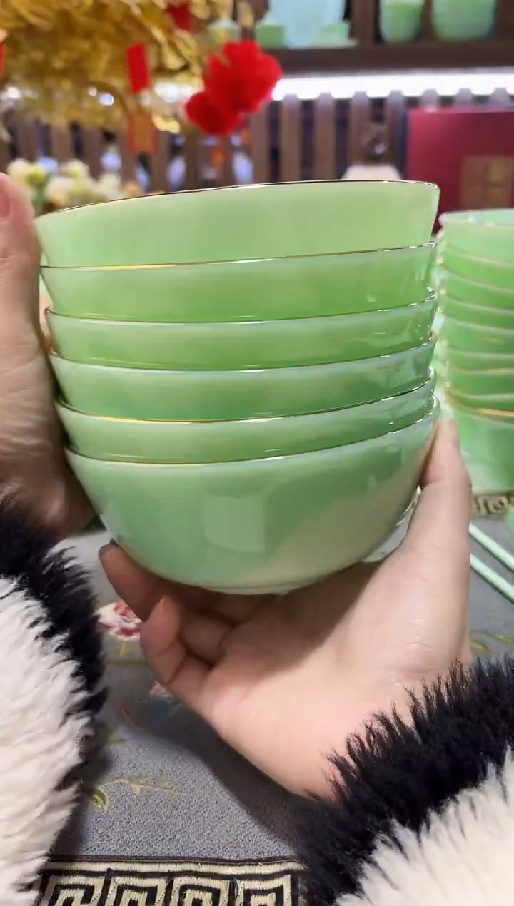 玉瓷 5.5英寸饭碗6个景德镇陶瓷 