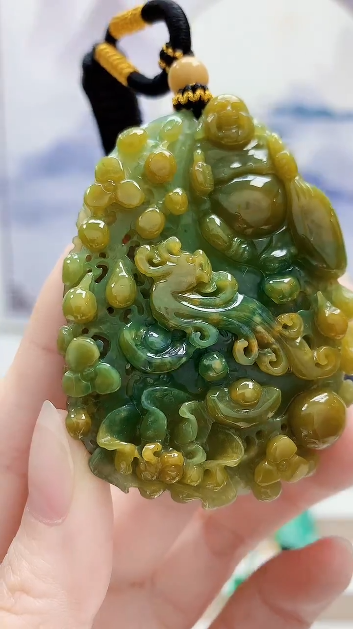 未镶嵌定制翡翠5060ry-毛货挂件21