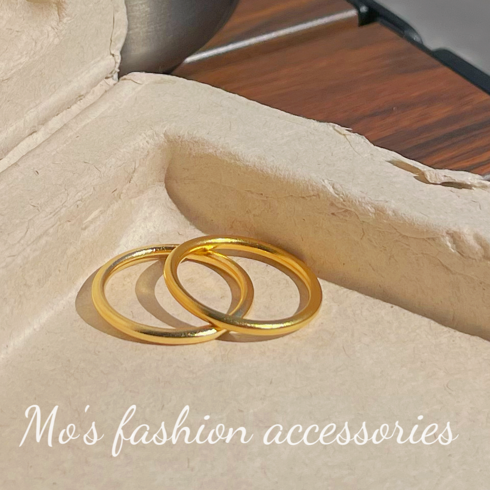 钛钢戒指 不掉色简约百搭古法传承素圈经典哑光磨砂戒指情侣Y005