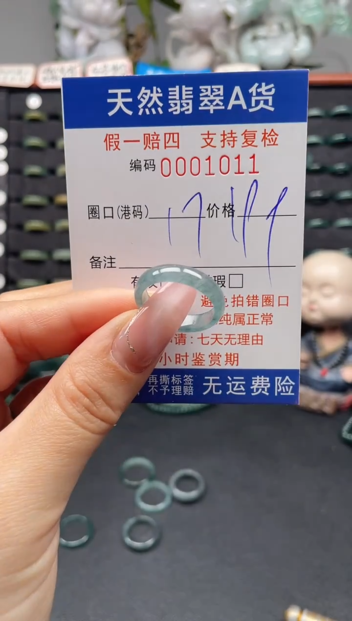未镶嵌戒指翡翠17*3011