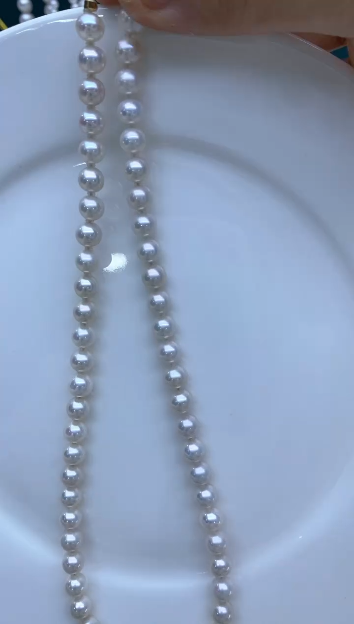 【闪购商品】淡水珍珠项链14K金镶嵌7-8