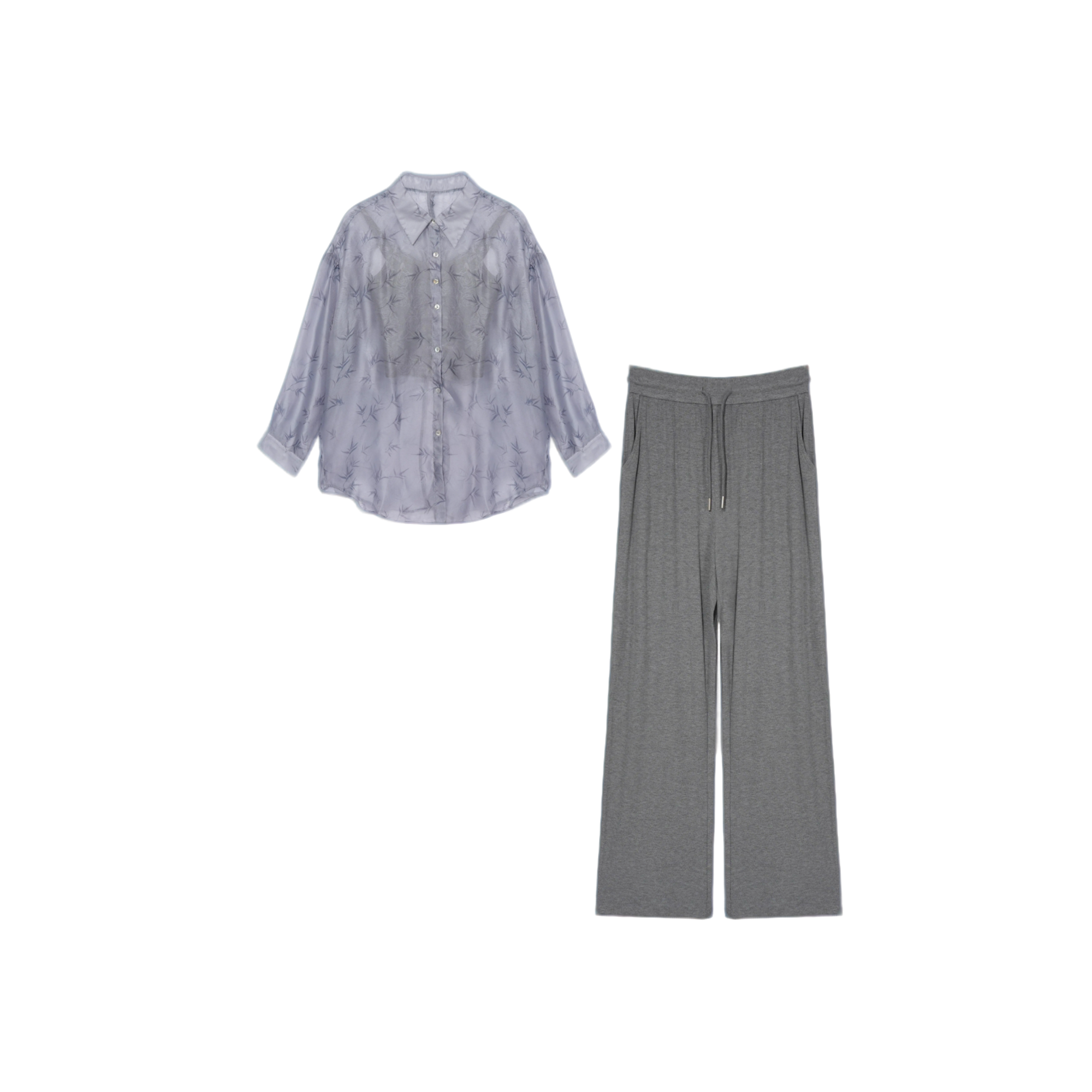 【婷婷专属】D1F27015 衬衫夏季薄款衬衣+吊带+休闲裤宽松