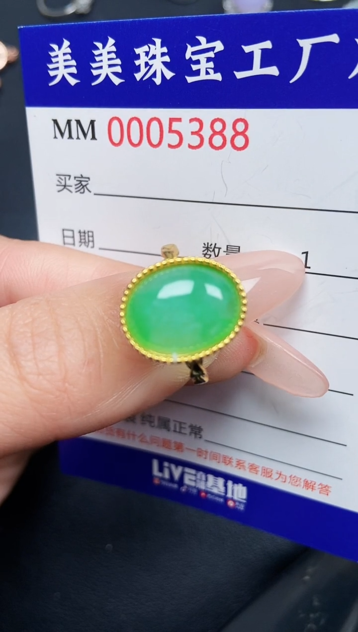 【闪购商品】翡翠颈饰银S925镶嵌5388
