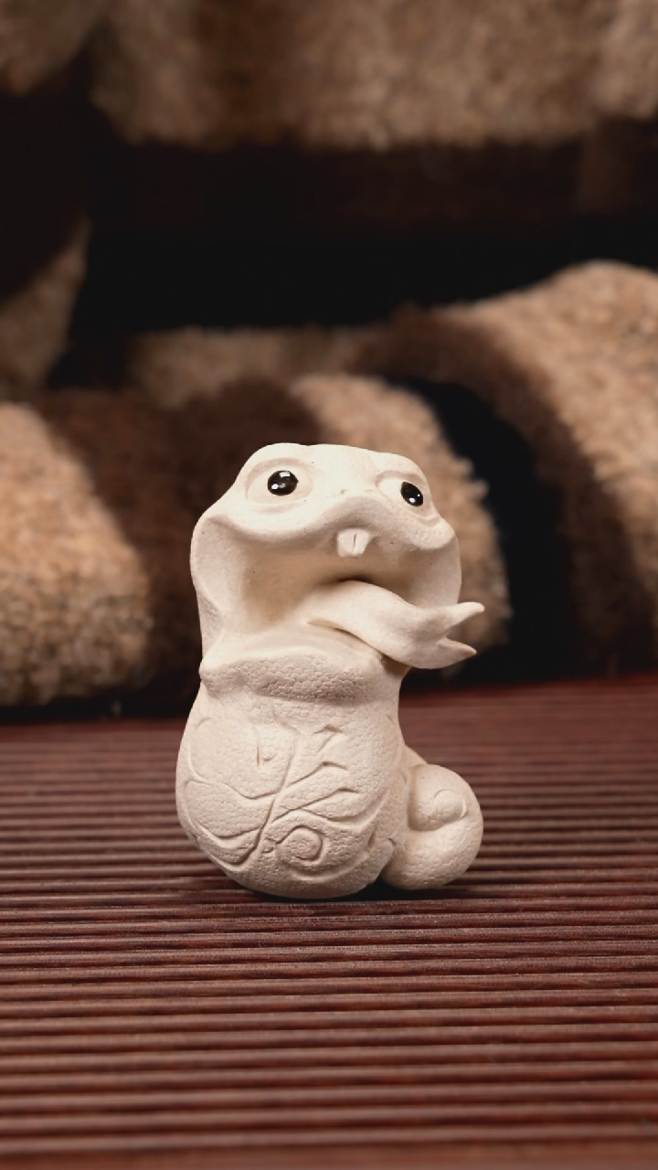 【闪购商品】紫砂茶宠小卷蛇，