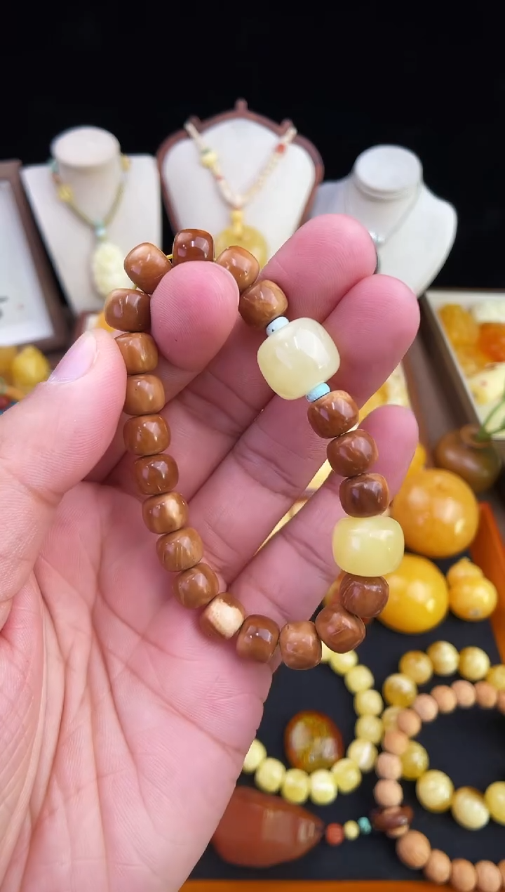 琥珀未镶嵌珠宝奇石柒月