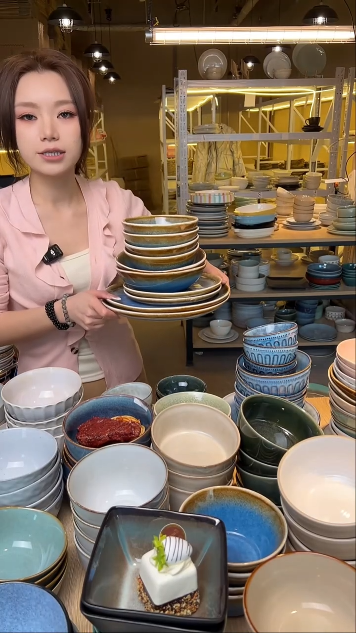 瓷110【瑕疵】外贸尾货窑变釉下彩