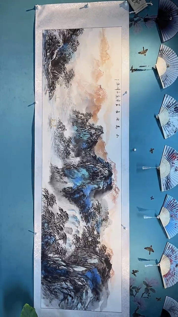 【闪购商品】国画张高峰老师《山高水长》八尺镜芯