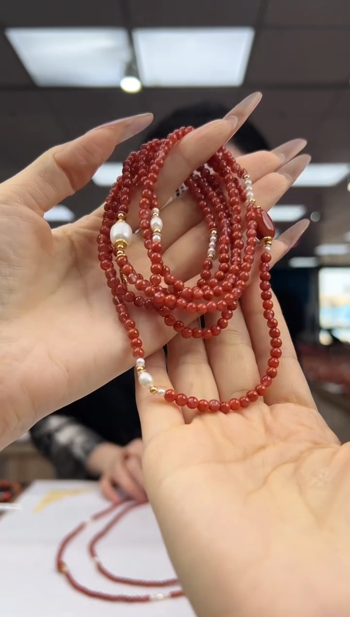 未镶嵌珠串南红玛瑙11.14-4mm（多样式）25119620399