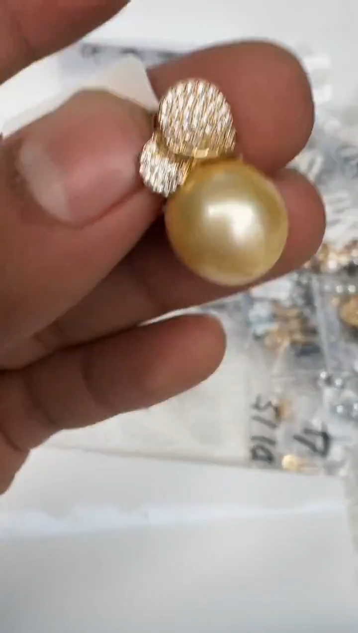 颈饰银S925镶嵌海水珍珠吊坠